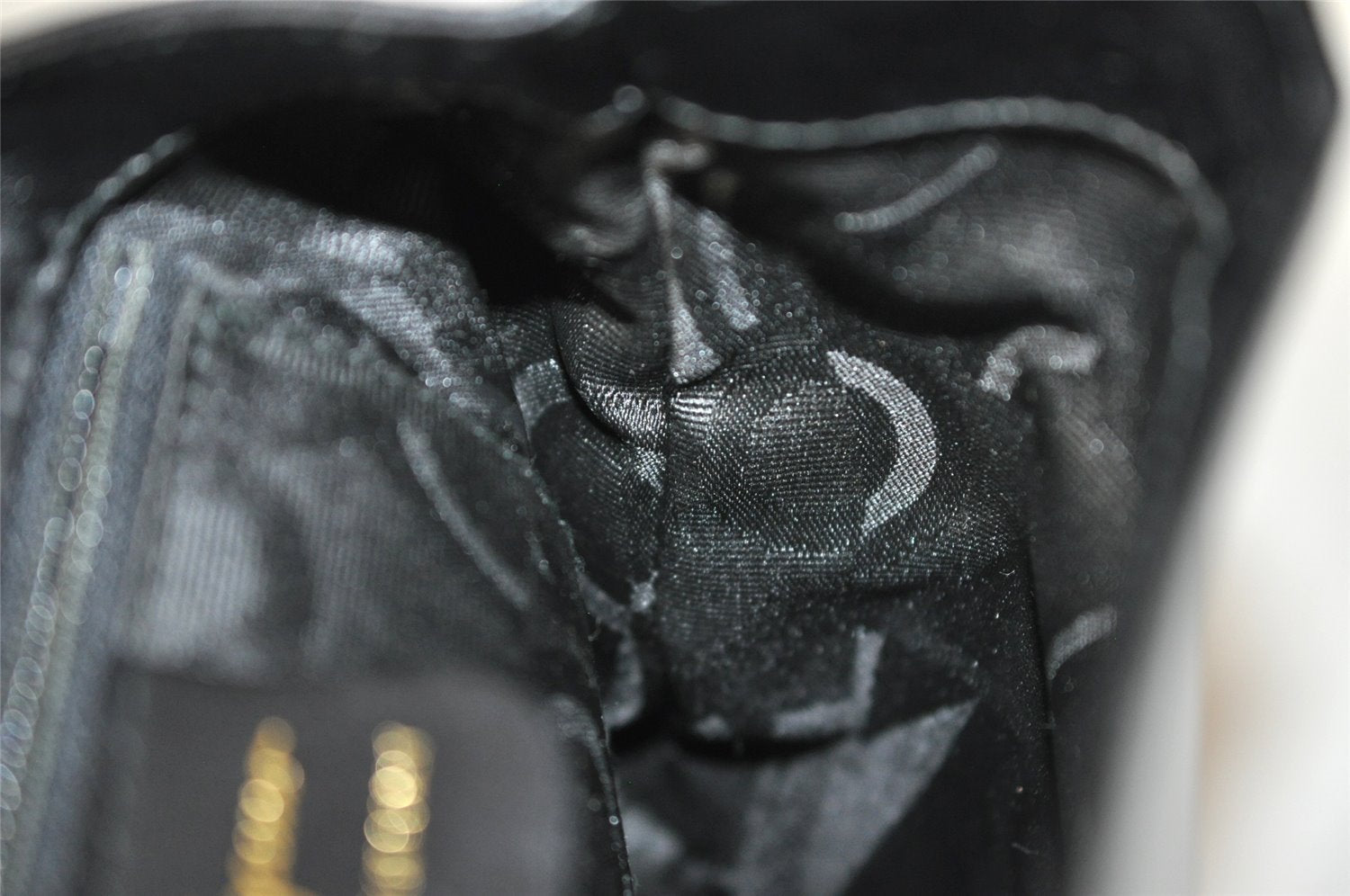 Authentic Salvatore Ferragamo Heel Motif Backpack Purse Leather Black Junk 1707I