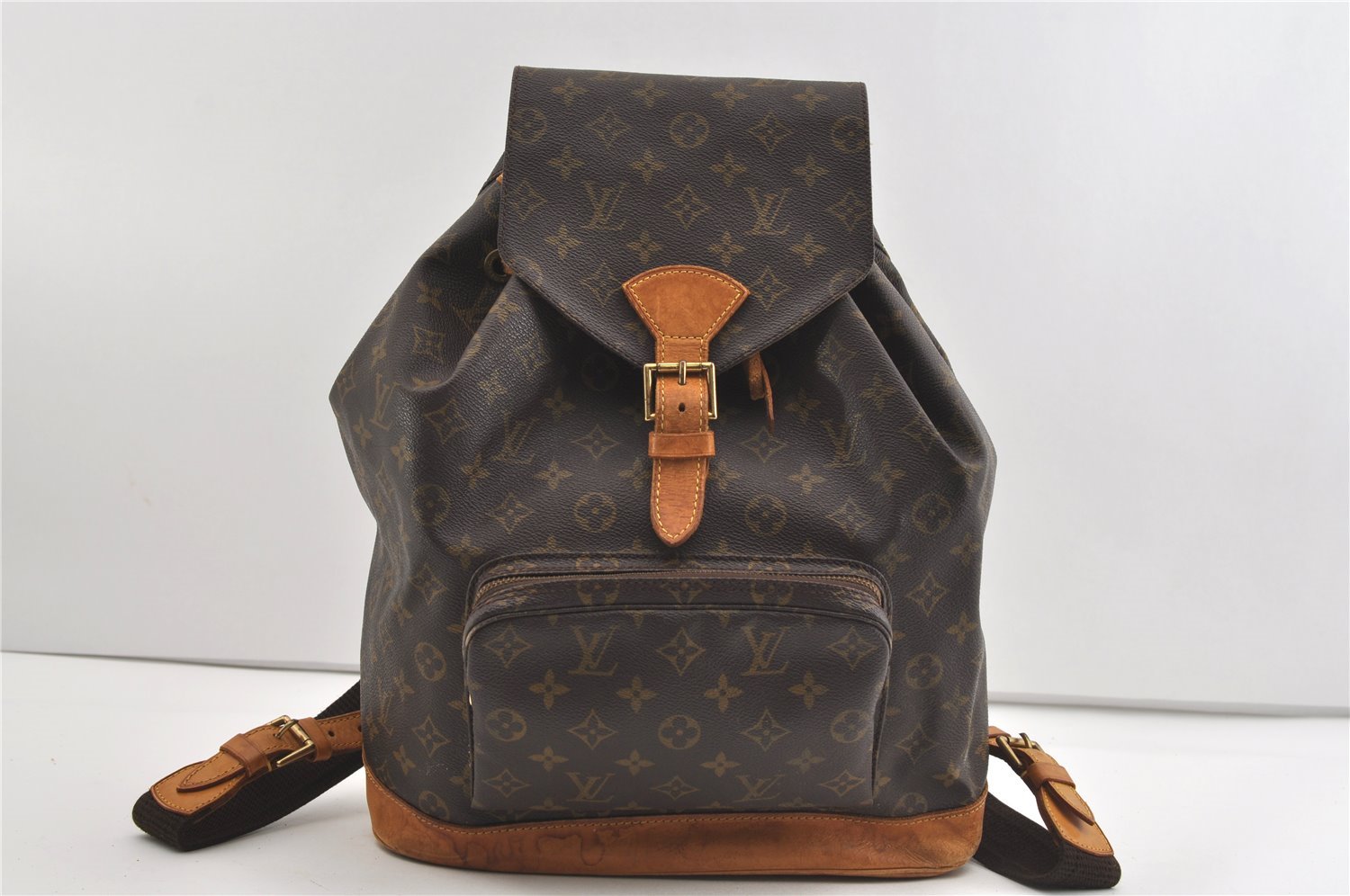 Authentic Louis Vuitton Monogram Montsouris GM Backpack M51135 LV 1707J