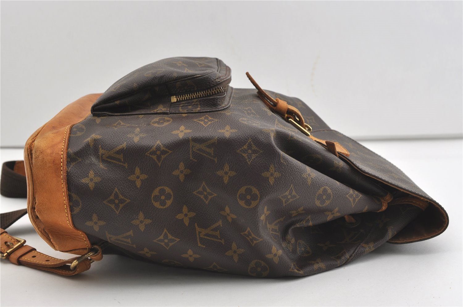 Authentic Louis Vuitton Monogram Montsouris GM Backpack M51135 LV 1707J