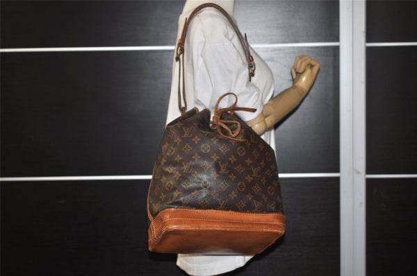 Authentic Louis Vuitton Monogram Noe Shoulder Drawstring Bag M42224 LV 1710I