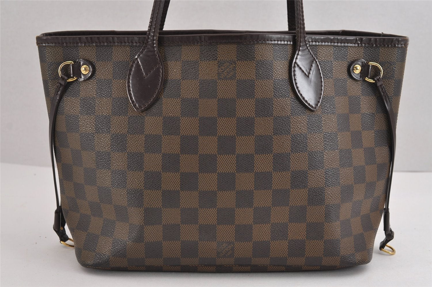 Authentic Louis Vuitton Damier Neverfull PM Shoulder Tote Bag N51109 LV 1710J