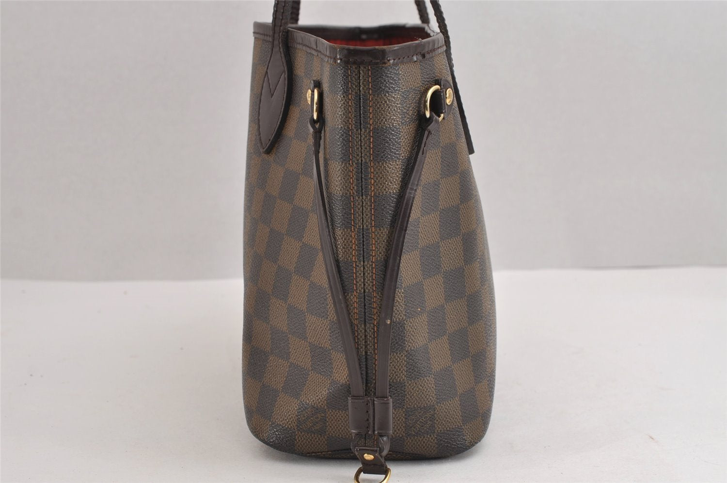 Authentic Louis Vuitton Damier Neverfull PM Shoulder Tote Bag N51109 LV 1710J