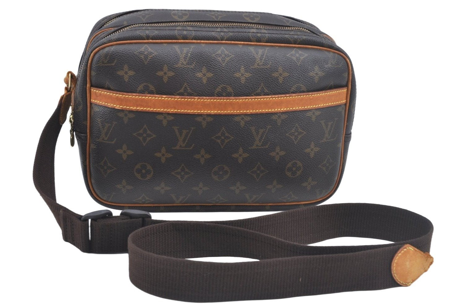 Auth Louis Vuitton Monogram Reporter PM Shoulder Cross Bag M45254 LV Junk 1712J