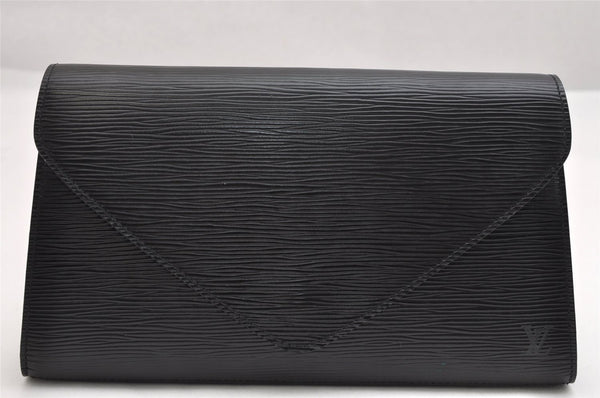 Authentic Louis Vuitton Epi Arts Deco Clutch Hand Bag Black M52632 LV 1712K