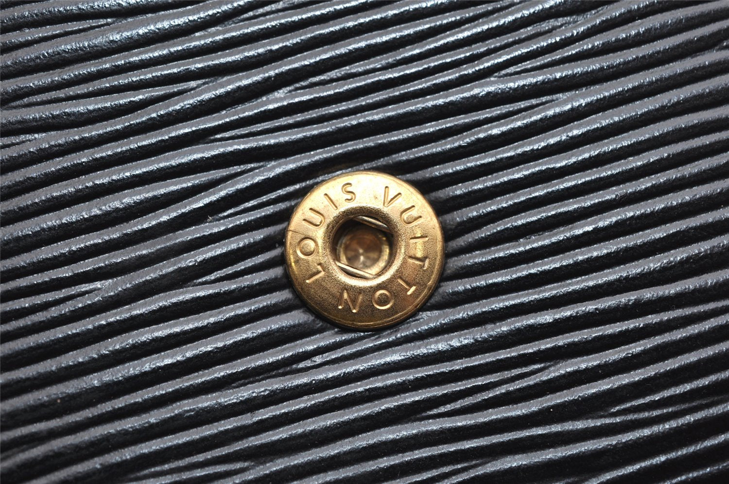 Authentic Louis Vuitton Epi Arts Deco Clutch Hand Bag Black M52632 LV 1712K