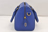 Auth BALENCIAGA Ville Bowling S 2Way Hand Bag Leather 518872 Blue Junk 1713K