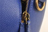 Auth BALENCIAGA Ville Bowling S 2Way Hand Bag Leather 518872 Blue Junk 1713K