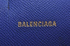 Auth BALENCIAGA Ville Bowling S 2Way Hand Bag Leather 518872 Blue Junk 1713K