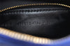 Auth BALENCIAGA Ville Bowling S 2Way Hand Bag Leather 518872 Blue Junk 1713K