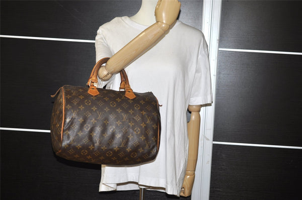 Authentic Louis Vuitton Monogram Speedy 30 Hand Boston Bag M41526 Junk 1714I