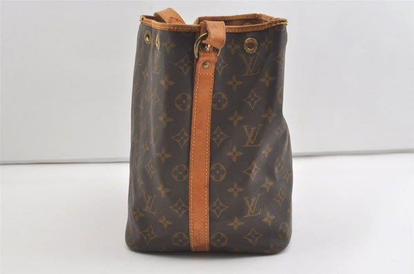 Auth Louis Vuitton Monogram Petit Noe M42226 Shoulder Drawstring Bag Junk 1714J