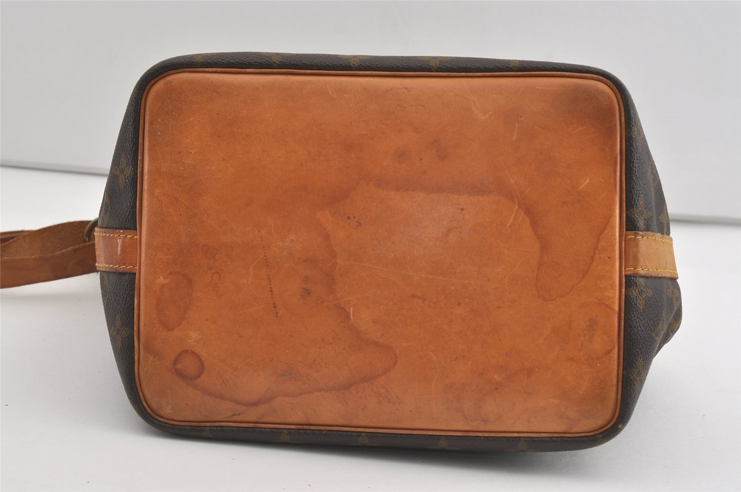 Auth Louis Vuitton Monogram Petit Noe M42226 Shoulder Drawstring Bag Junk 1714J