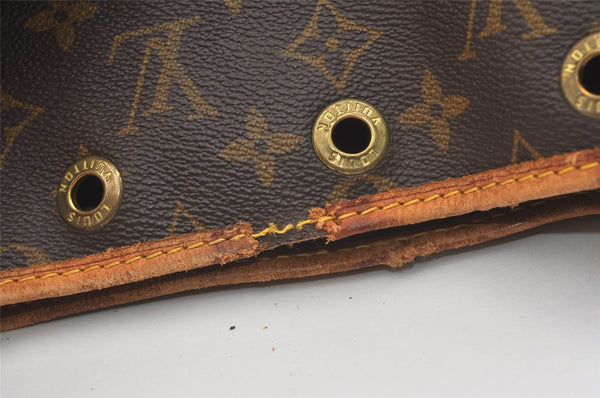 Auth Louis Vuitton Monogram Petit Noe M42226 Shoulder Drawstring Bag Junk 1714J