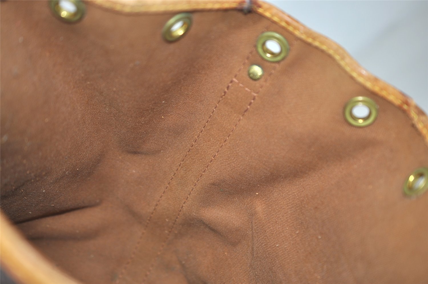 Auth Louis Vuitton Monogram Petit Noe M42226 Shoulder Drawstring Bag Junk 1714J