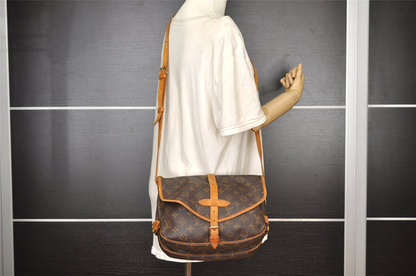 Authentic Louis Vuitton Monogram Saumur 30 Shoulder Cross Bag M42256 LV 1715I