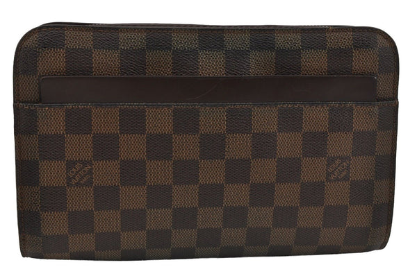 Authentic Louis Vuitton Damier Saint Louis Clutch Hand Bag Purse N51993 LV 1716J