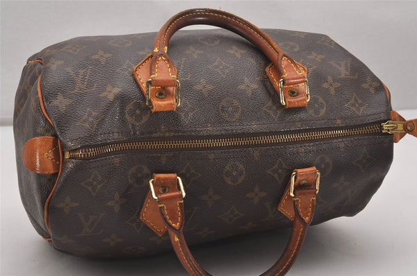 Authentic Louis Vuitton Monogram Speedy 30 Hand Boston Bag M41526 LV 1717J