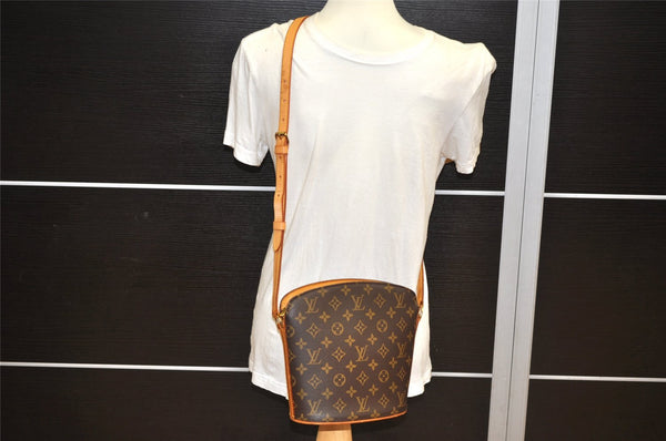 Authentic Louis Vuitton Monogram Drouot Shoulder Cross Body Bag M51290 LV 1717K