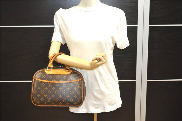 Authentic Louis Vuitton Monogram Trouville Hand Bag Purse M42228 LV 1718I