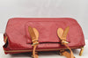 Authentic Louis Vuitton Vernis Rose Wood Avenue Shoulder Bag Red M93507 LV 1719I