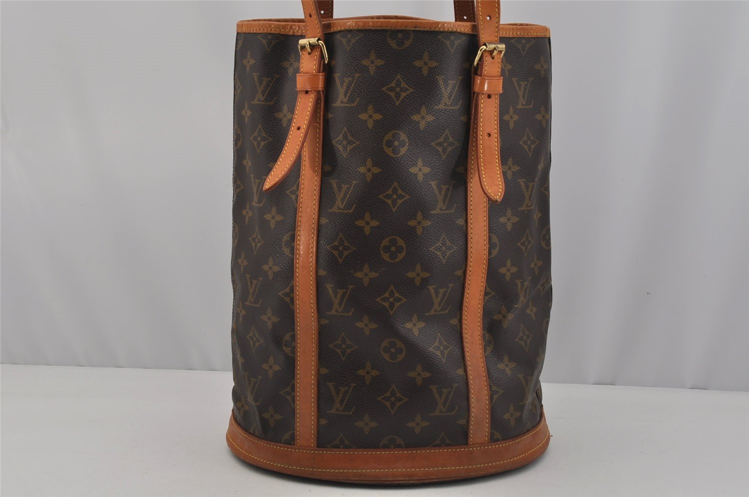 Authentic Louis Vuitton Monogram Bucket GM Shoulder Tote Bag M42236 Junk 1719J