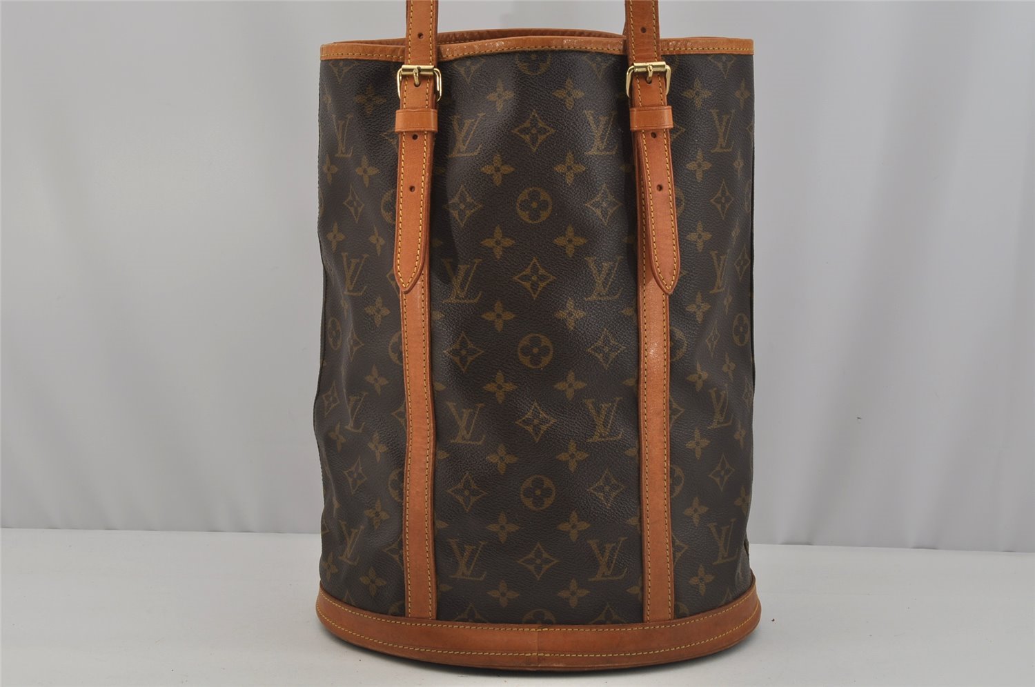 Authentic Louis Vuitton Monogram Bucket GM Shoulder Tote Bag M42236 Junk 1719J