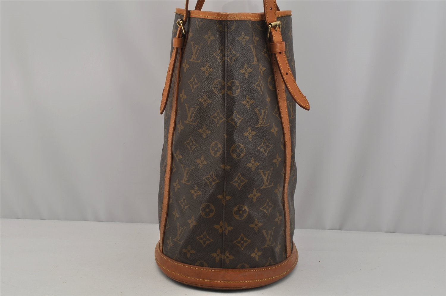 Authentic Louis Vuitton Monogram Bucket GM Shoulder Tote Bag M42236 Junk 1719J