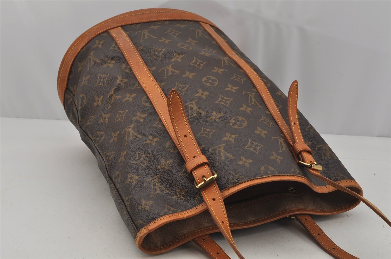 Authentic Louis Vuitton Monogram Bucket GM Shoulder Tote Bag M42236 Junk 1719J