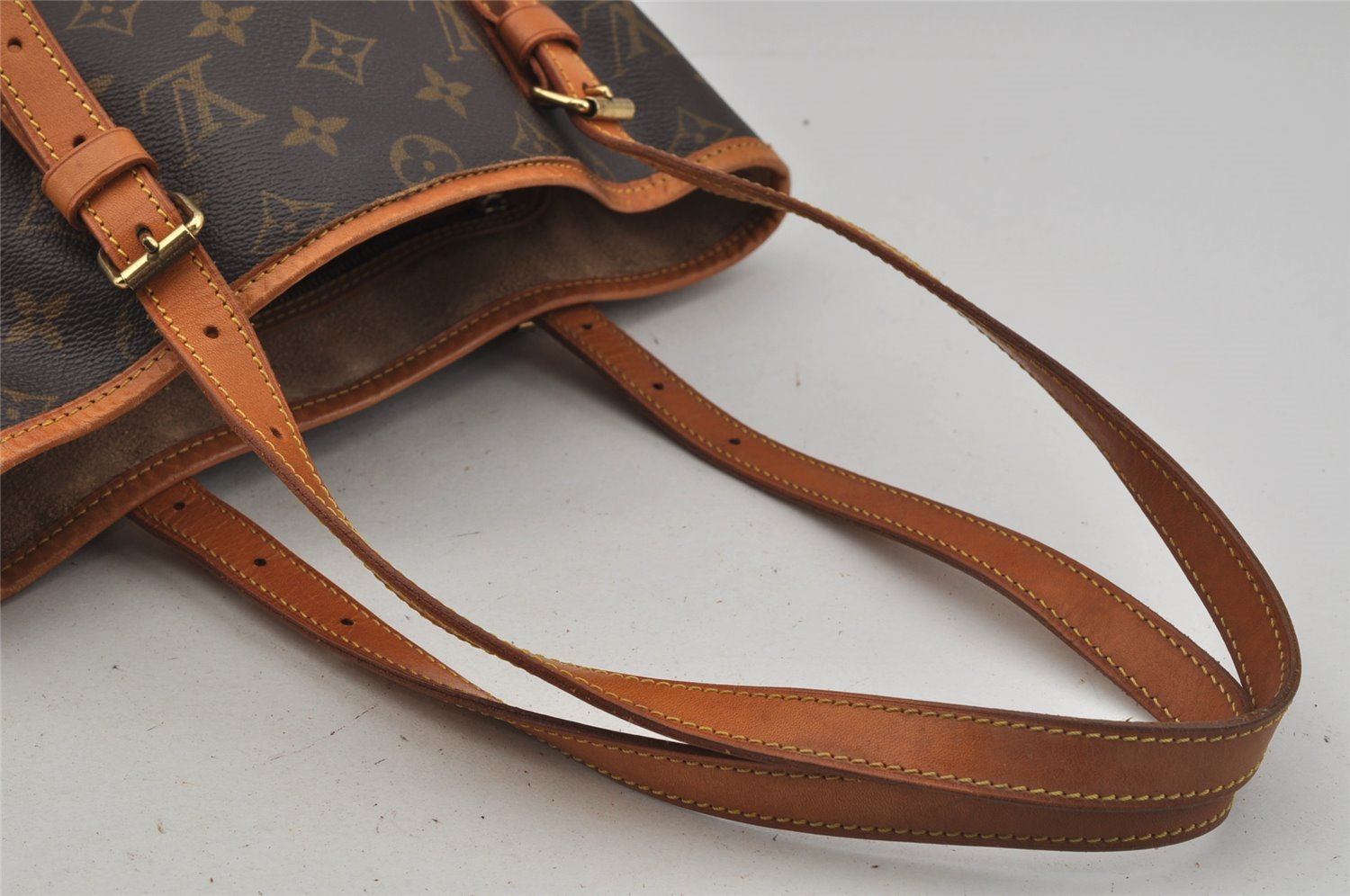 Authentic Louis Vuitton Monogram Bucket GM Shoulder Tote Bag M42236 Junk 1719J