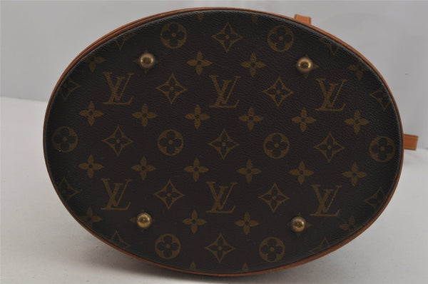 Authentic Louis Vuitton Monogram Bucket GM Shoulder Tote Bag M42236 Junk 1719J