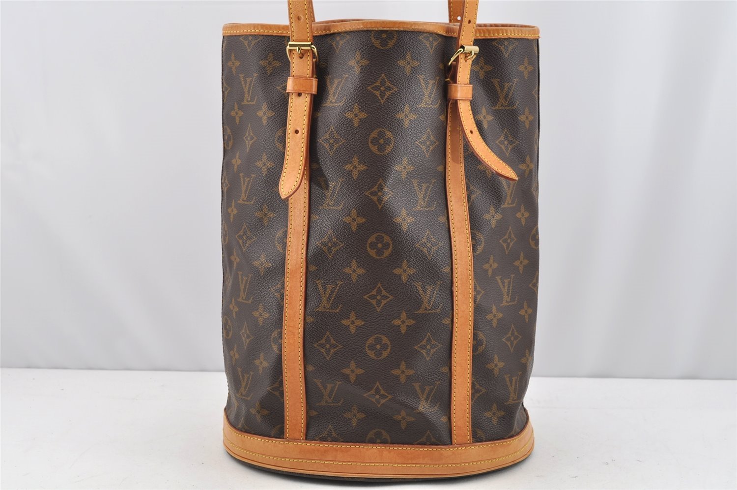 Authentic Louis Vuitton Monogram Bucket GM Shoulder Tote Bag M42236 Junk 1720I