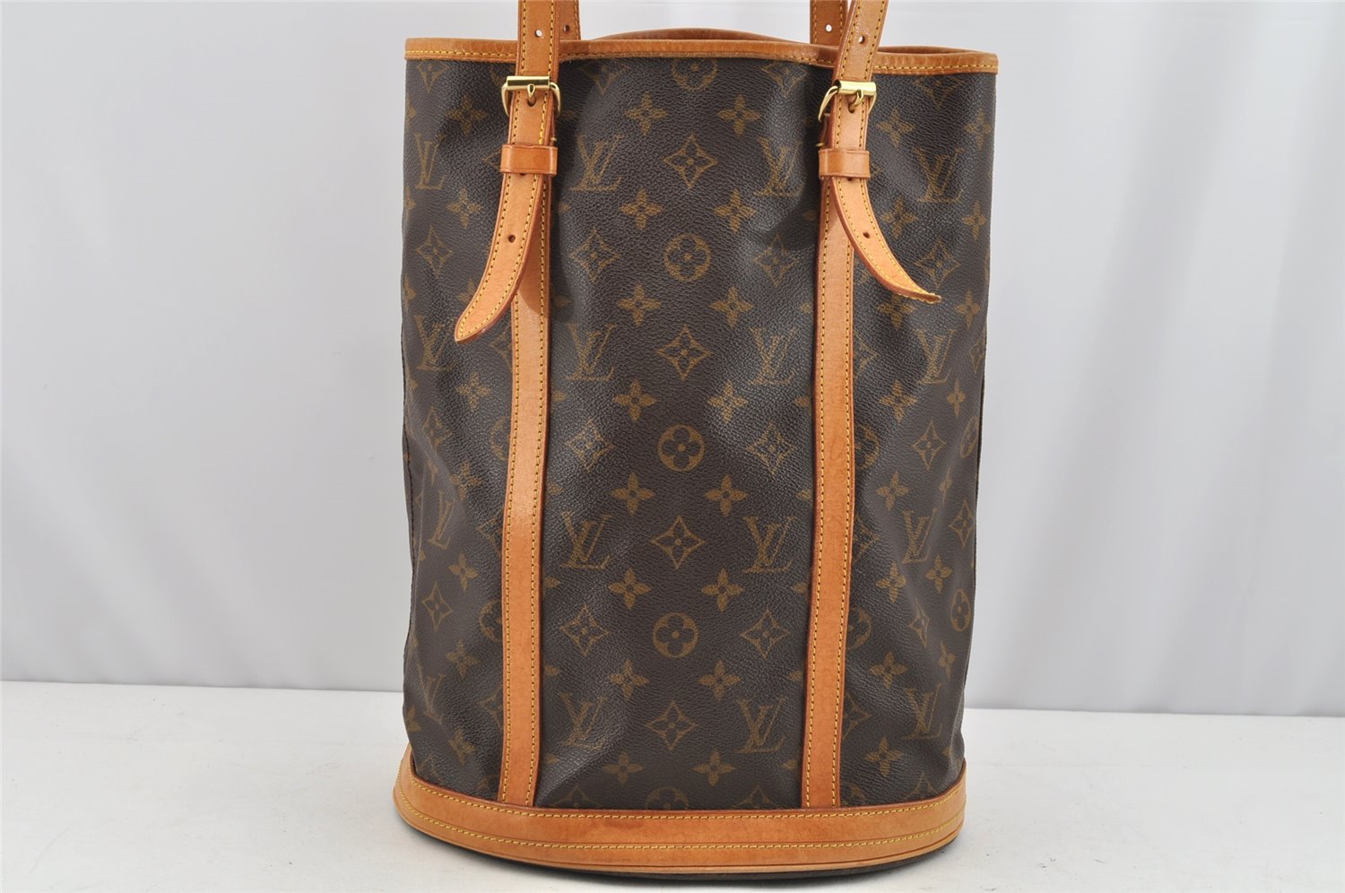 Authentic Louis Vuitton Monogram Bucket GM Shoulder Tote Bag M42236 Junk 1720I