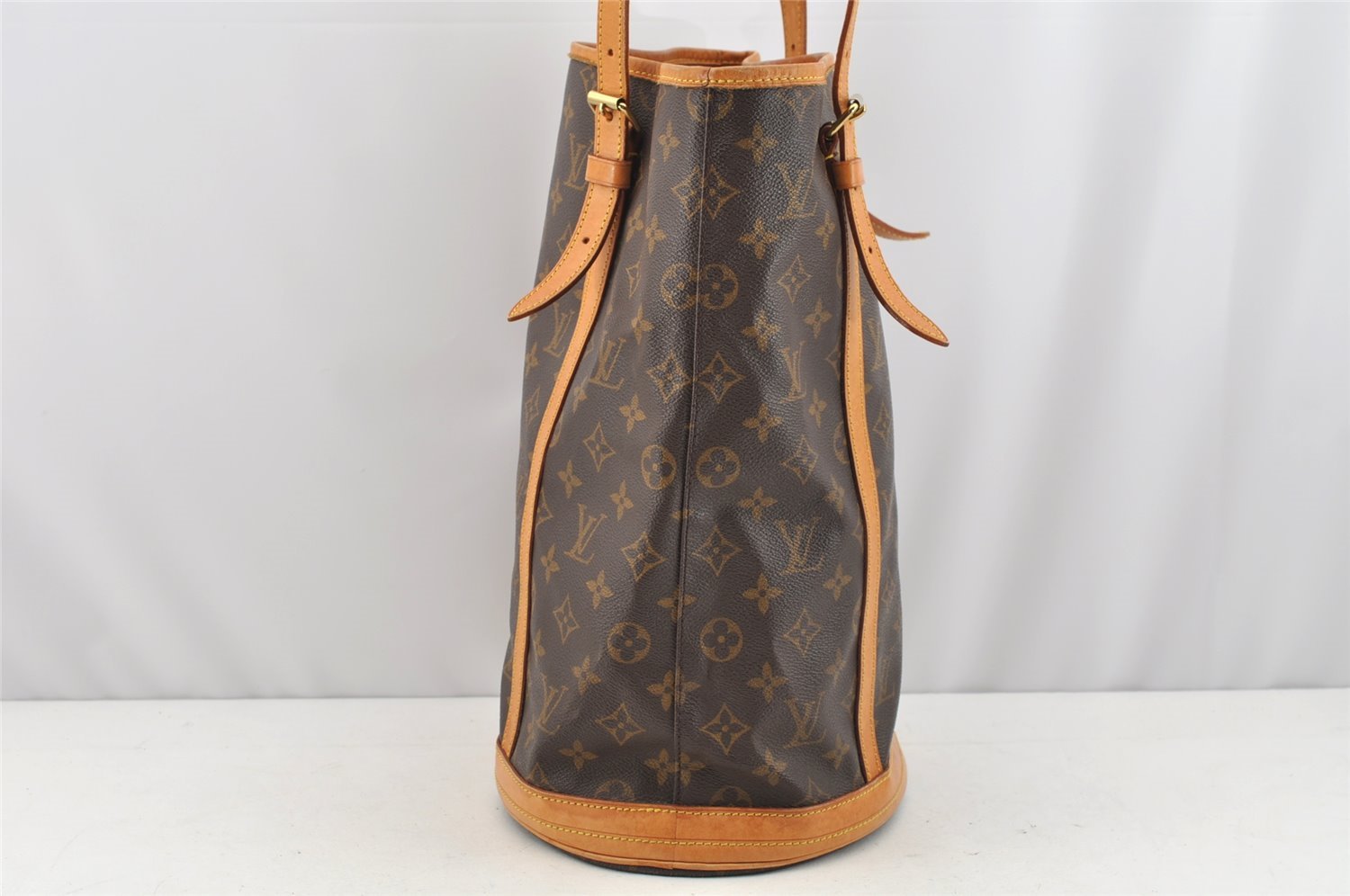 Authentic Louis Vuitton Monogram Bucket GM Shoulder Tote Bag M42236 Junk 1720I