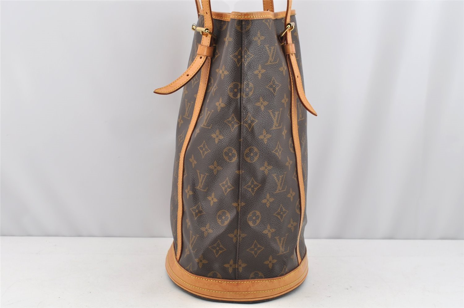 Authentic Louis Vuitton Monogram Bucket GM Shoulder Tote Bag M42236 Junk 1720I