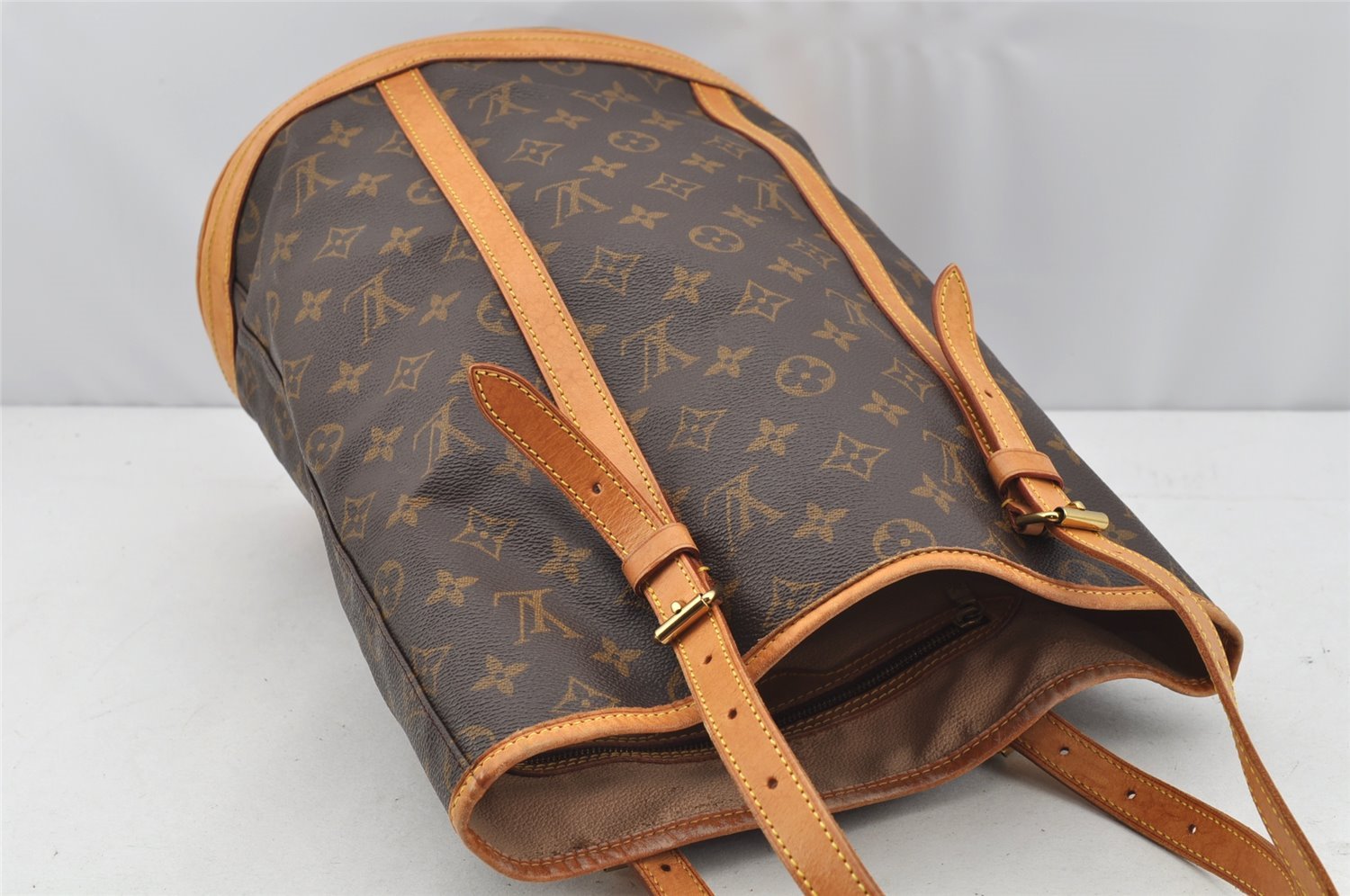 Authentic Louis Vuitton Monogram Bucket GM Shoulder Tote Bag M42236 Junk 1720I