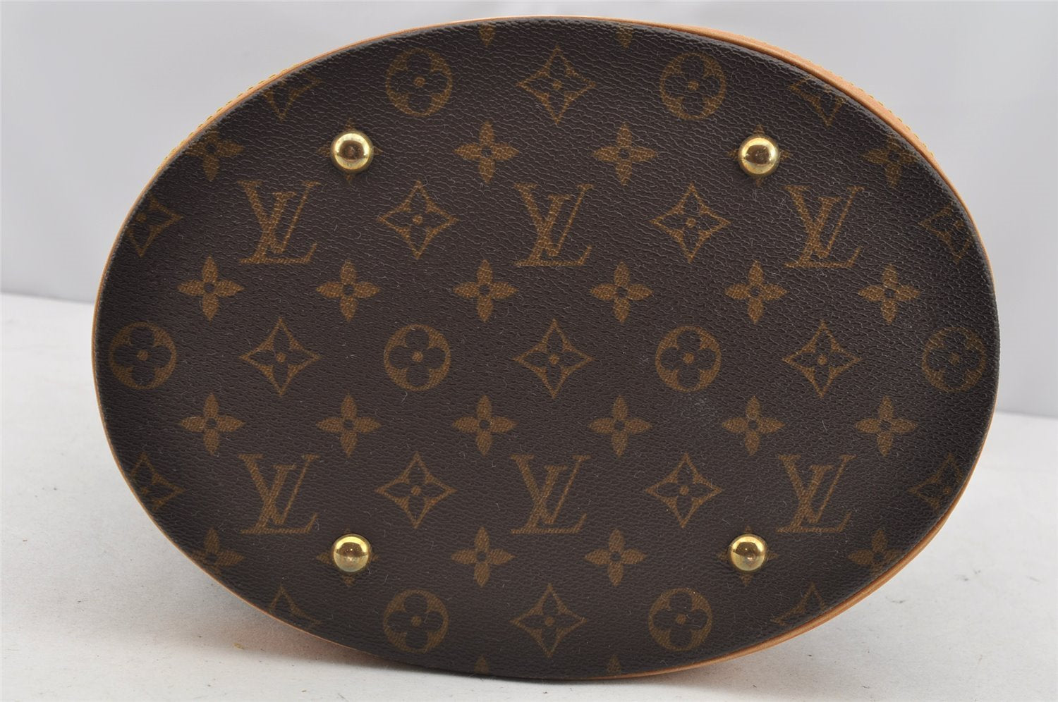 Authentic Louis Vuitton Monogram Bucket GM Shoulder Tote Bag M42236 Junk 1720I