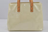 Authentic Louis Vuitton Vernis Reade PM Hand Bag Light Yellow M91336 LV 1720J