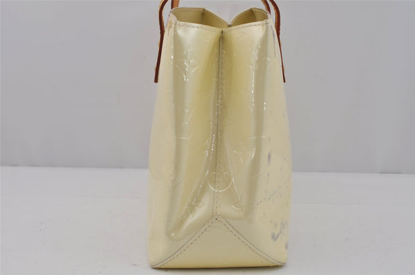 Authentic Louis Vuitton Vernis Reade PM Hand Bag Light Yellow M91336 LV 1720J