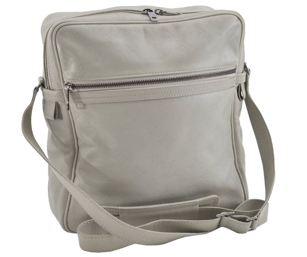 Authentic Louis Vuitton Monogram Defile Clarkson Shoulder Bag M92358 Gray 1724J