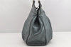 Authentic GUCCI Guccissima Sukey Shoulder Tote Bag GG Leather 211944 Blue 1724K
