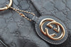 Authentic GUCCI Guccissima Sukey Shoulder Tote Bag GG Leather 211944 Blue 1724K