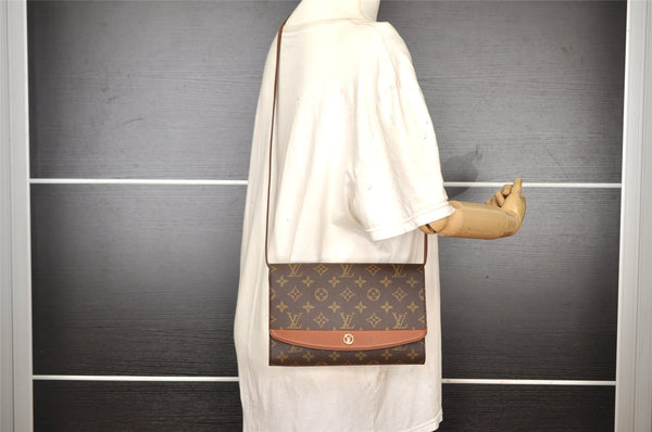 Authentic Louis Vuitton Monogram Bordeaux M51798 2Way Shoulder Clutch Bag 1725I