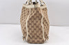 Authentic GUCCI Abbey Shoulder Tote Bag GG Canvas Leather 141472 Brown 1725K