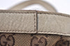 Authentic GUCCI Abbey Shoulder Tote Bag GG Canvas Leather 141472 Brown 1725K