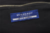 Authentic BURBERRY BLUE LABEL Check Shoulder Tote Bag Nylon Leather Black 1726J