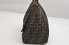 Authentic FENDI Zucca Mamma Baguette Shoulder Bag Canvas Leather Brown 1727K