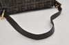 Authentic FENDI Zucca Mamma Baguette Shoulder Bag Canvas Leather Brown 1727K