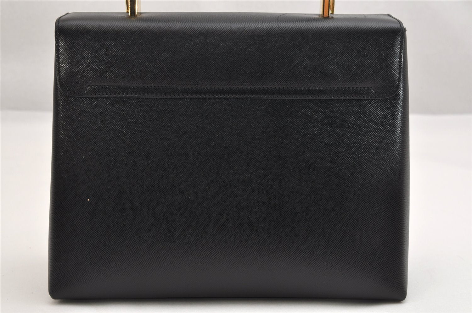 Authentic Salvatore Ferragamo Gancini Leather 2Way Shoulder Hand Bag Black 1728K