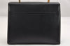 Authentic Salvatore Ferragamo Gancini Leather 2Way Shoulder Hand Bag Black 1728K