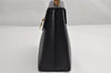 Authentic Salvatore Ferragamo Gancini Leather 2Way Shoulder Hand Bag Black 1728K